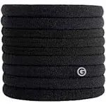 Gimme Beauty - Fine Hair Ties - Black Onyx - Seamless, No Break Microfiber Elastic Hair Ties - Firm Yet Gentle Hair Accessories with All Day Hold + No Snagging, Dents, or Breakage (12 Count)