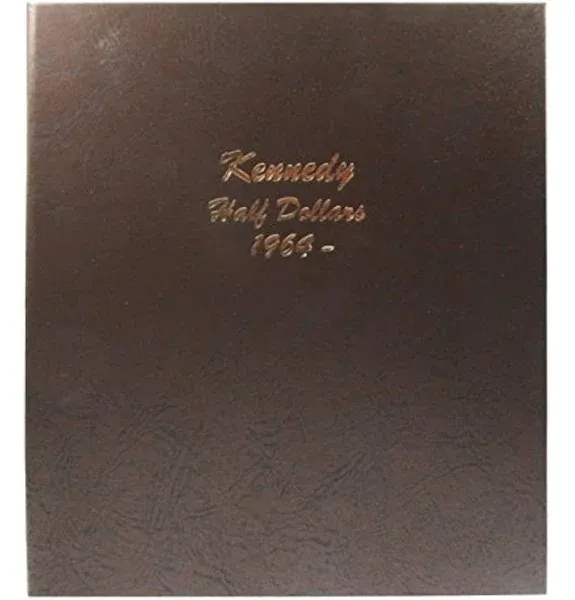 Dansco Kennedy half dollar coin album including proof-only model 8166 (6 pages)