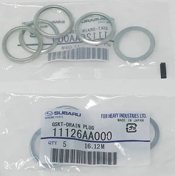 SUBARU GENUINE OEM 1985-2018 Subaru Oil Drain Plug Crush Washer Gasket SET OF 10 NEW 11126AA000