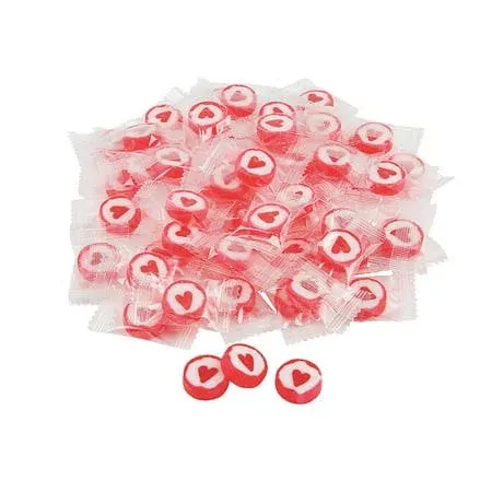 Round Hard Candy with Heart