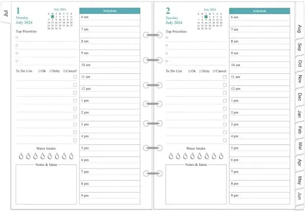 Yaridar 2024-2025 Planner Refills