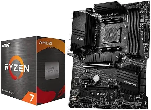 INLAND Micro Center AMD Ryzen 7 5700X 8-Core 16-Thread Unlocked Desktop Processor Bundle with MSI B550-A PRO ProSeries Motherboard (AMD AM4, DDR4, PCIe 4.0, SATA 6Gb/s, M.2, USB 3.2 Gen 2 ATX)