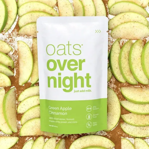 Oats Overnight Green Apple Cinnamon Breakfast Shake