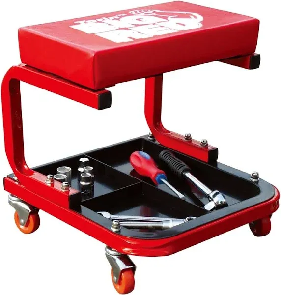 Big Red Rolling Creeper Seat with Tool Tray Black ATR6300B