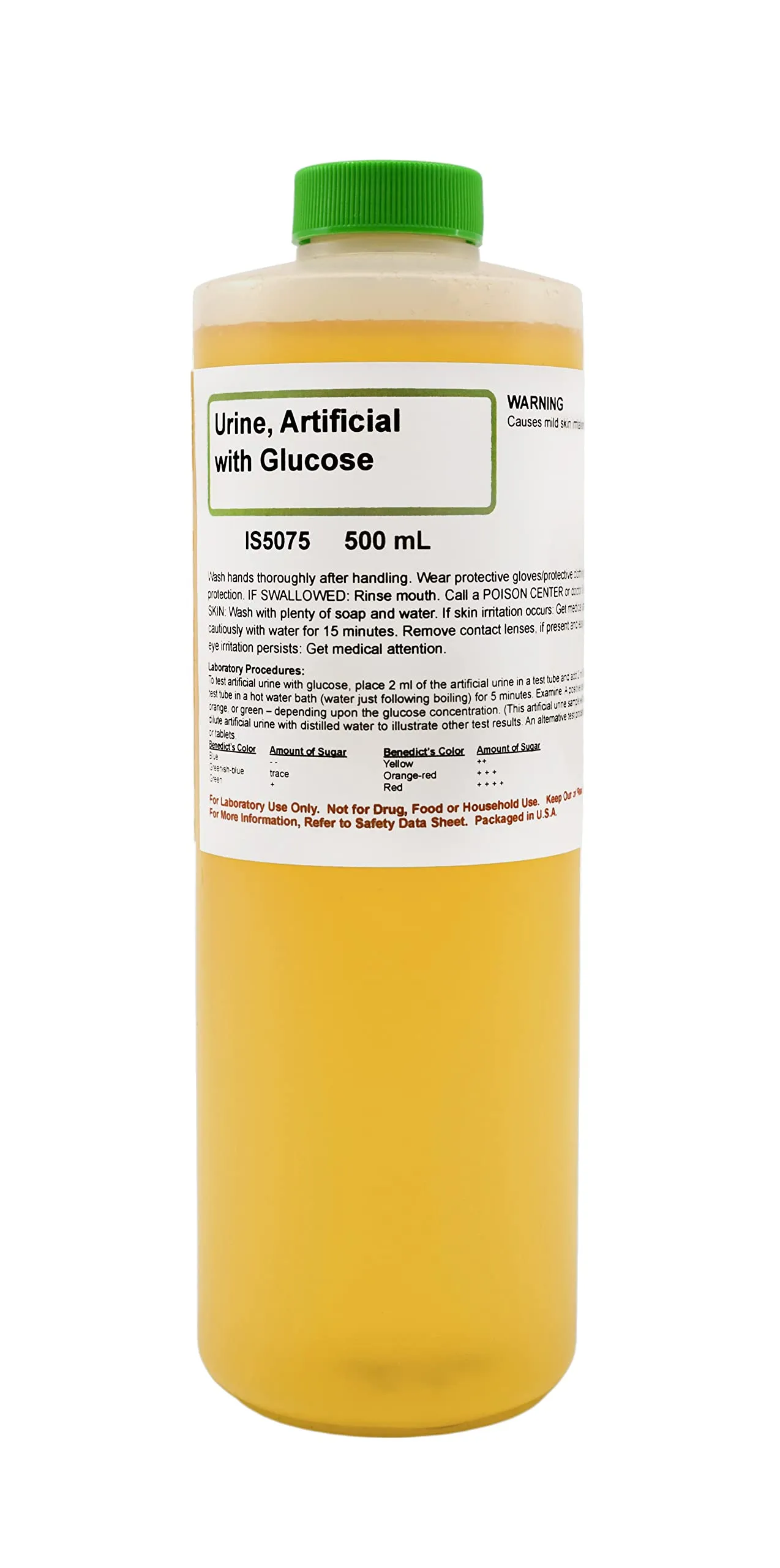 ALDON Innovating Science Simulated (Fake) Fluid with Glucose, 500mL - for Simulated Urinalysis Tests in School Labs Only - Cannot Be Used for Drug Test Evasion - The Curated Chemical Collection