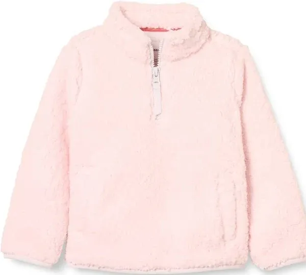 Amazon Essentials Girls and Toddlers' Sherpa Fleece Quarter-Zip Jacket