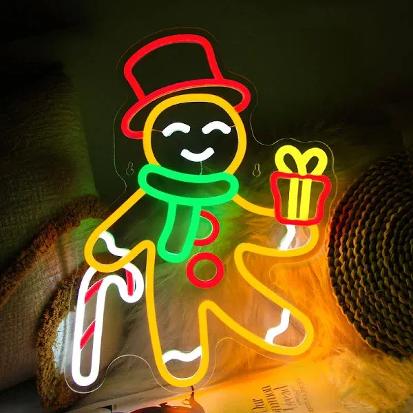 Ringism Gingerbread Man Neon Sign