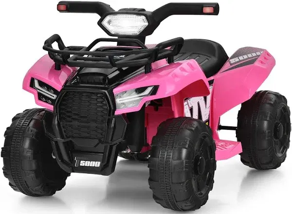 Costway 6V Kids Atv Quad Electric Ride On Car Toy Toddler W/LED Light&mp3