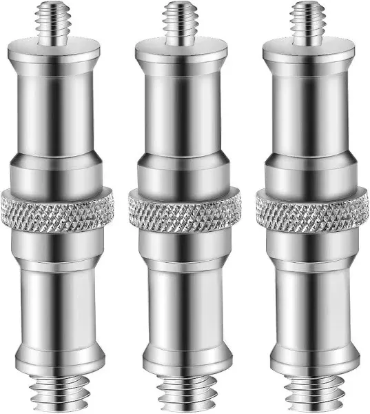 WELLMAKING 3 Pieces Standard 14 to 38 Inch Metal Male Convertor Threaded Screw Adapter Spigot