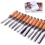 ATOPLEE 12pcs Wood Carving Chisel Set for Woodworking Professional Wood Gouge...