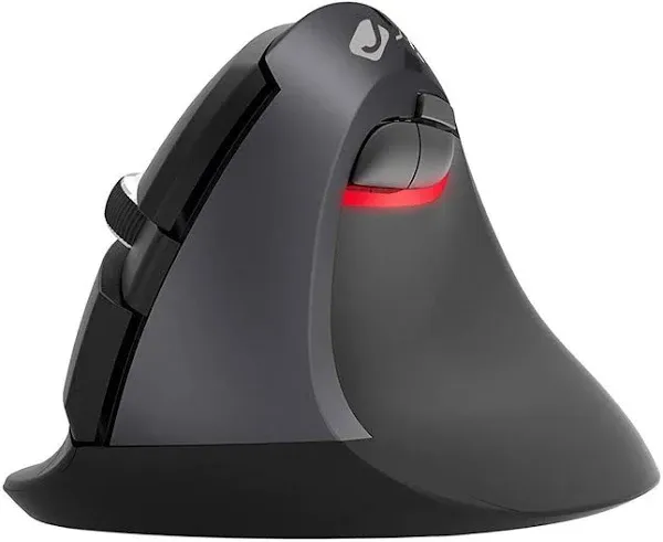 J-Tech Digital Wireless Ergonomic Vertical Mouse for Small Hands with USB Nano Transceiver, AA Battery, 3 DPI, Compatible with Mac and PC, Black [V628M-2.4G]