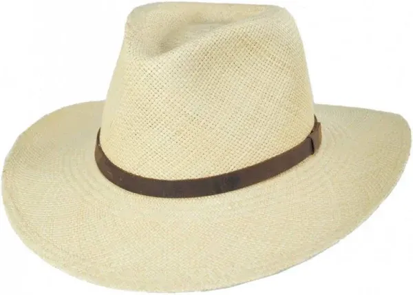 Jaxon Men's Panama Straw Outback Hat