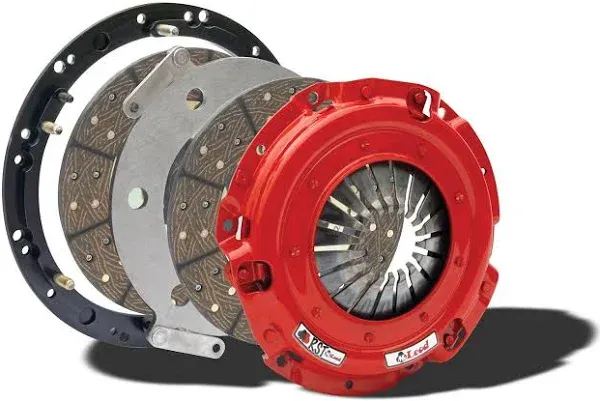 McLeod RXT Twin Disc Clutch Kit 18-19 Ford Mustang GT 1 x 23 Spline 0 Bal w/164T 8 Bolt AL Flywheel