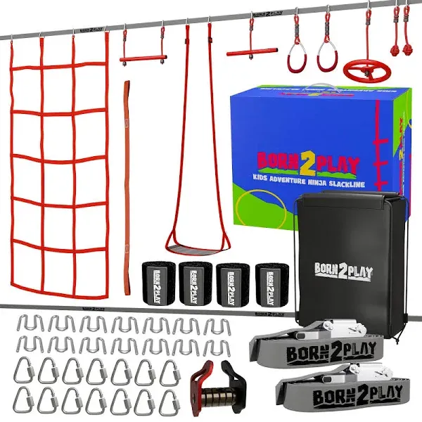 Born 2 Play Ninja Warrior Slackline Kit