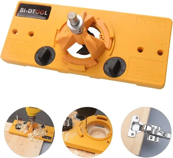 BI-DTOOL 35mm Hinge Drilling Jig Hole Guide Woodworking Tools for Kitchen Cabinet Doors Hinge