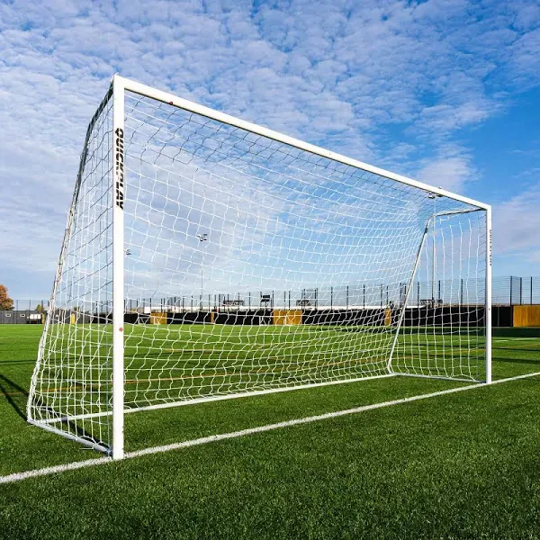 QUICKPLAY Pro Alu Match Soccer Goal Range | Premium Reinforced Aluminum Soccer Match Goal [Single Goal]