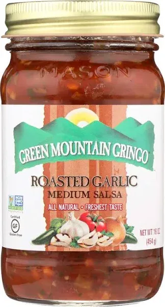 Green Mountain Gringo Medium Salsa - Garlic - Case of 12-16 oz.