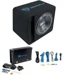 Rockville SK512 Package 12" 1400W Loaded K5 Car Subwoofer Enclosure+DB11 Amp