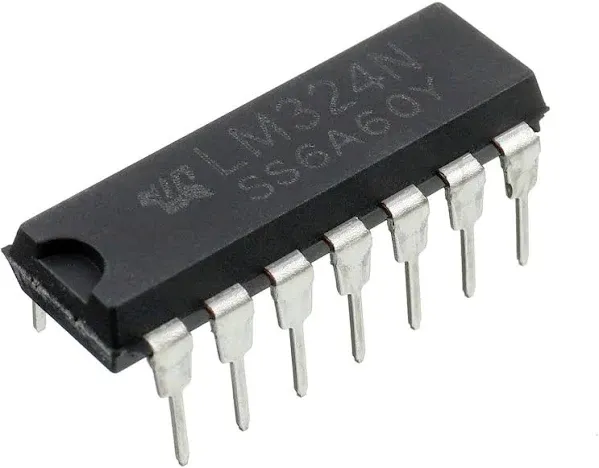 BOJACK LM324N Quadruple Operational Amplifier LM324 14 pins Adjustable Voltage Regulator Transistor DIP-14 (Pack of 25 pcs)