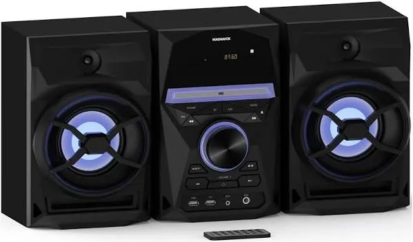 Magnavox Bluetooth Cd Stereo System With Fm Radio Usb And Blue Led Lights