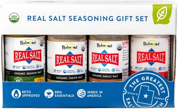 Redmond Real Sea Salt - Natural Unrefined Organic Gluten Free, Seasoning Set (1 Pack)