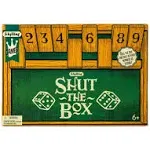 Schylling Shut the Box - Family Game of Strategy and Chance - Includes Collectible Wooden Game Box, Felt Bottom, Rounded Dice, and Detailed Instructions - Ages 6 and Up