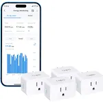 Tapo Mini Smart Wi-Fi Energy Monitoring Plug 4-Pack