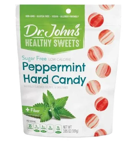 Dr. John's Healthy Sweets Sugar Free Peppermint Hard Candy