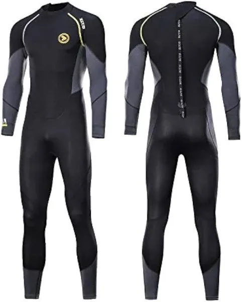 Ultra Stretch 3mm Neoprene Wetsuit, back Zip Full Body Diving suit, one piece...