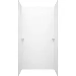 Swan Solid Surface Shower Wall Kit, 36 in. x 62 in. x 96 in., White