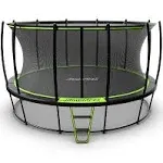 Trampoline 15ft with Safety Net Enclosure for Kids, Best Heavy Duty 550lb 15 Foot Round Outdoor Backyard Trampoline with Ladder | JUMPFLEX Hero