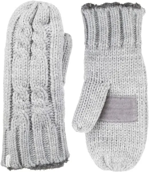 Isotoner Women's Chunky Cable Knit Mittens