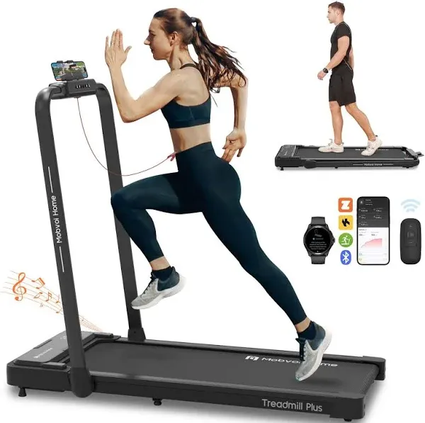 Mobvoi Home Treadmill Plus 3 in 1 Folding Treadmill Walking Pad 2.5HP Compact...