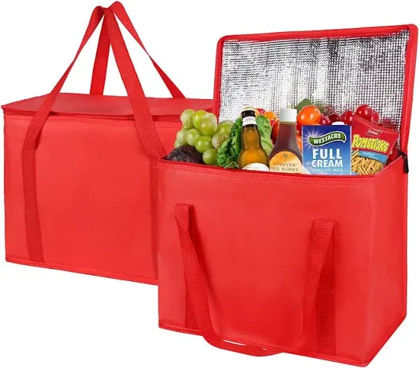 Aimtyd 2-Pack XL-Large Insulated Grocery Shopping Bags