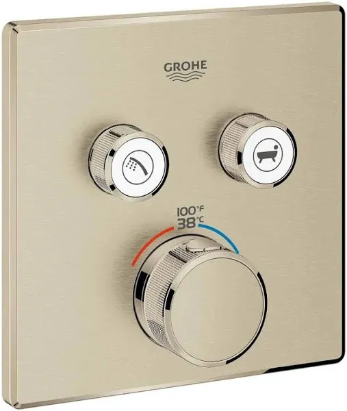 Grohe 29 141 Grohtherm Two Function Thermostatic Valve Trim Only - Nickel