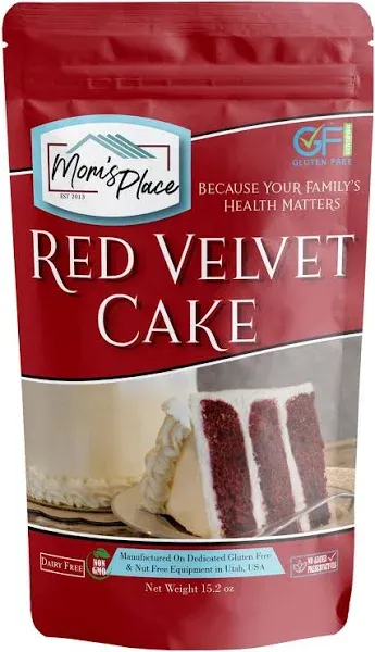 Mom&#039;s Place Gluten Free Red Velvet Cake Mix Dessert