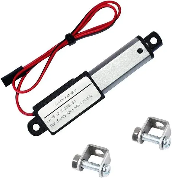 Micro Linear Actuator 12V - 1.2&#034; Stroke, 64N/14.4lb, Speed 0.6inch/s Mini Wat...