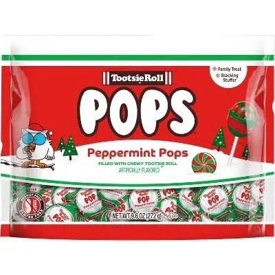 Tootsie Pops Candy Cane Bag