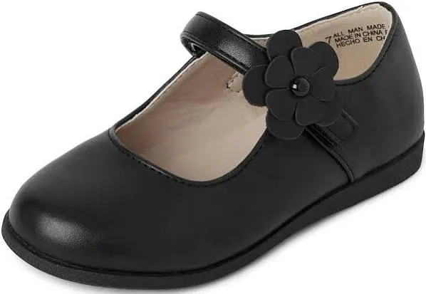 girls Uniform Comfort Flex Shoes Mary Jane Flat Black 9 Toddler US