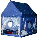 Sherilyn Kids Play Tent Playhouse Indoor Outdoor Boys Toddler Large Castle Play House Spaceship Tent Outer Space Rocket Blue