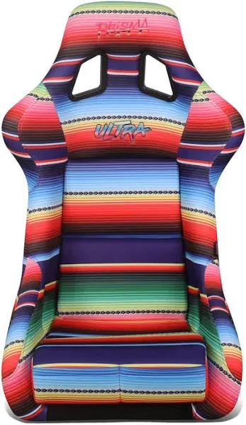 NRG FRP Bucket Seat PRISMA Serepi Edition W/ Red Pearlized Back Mexi-Cali Blanket Print - Large - FRP-302-MEXICALI