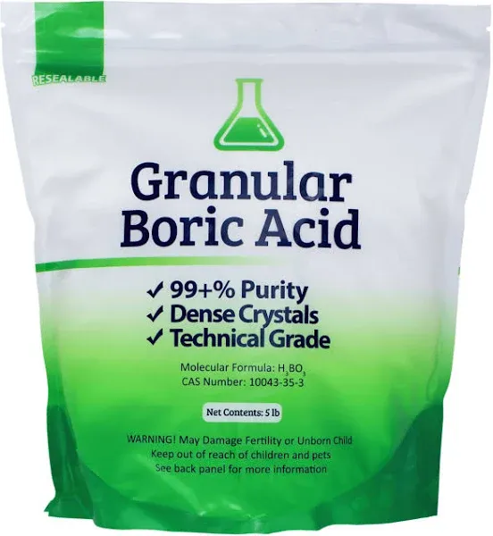 Duda Energy Granular Boric Acid  99.9% pure, 5 Lb.