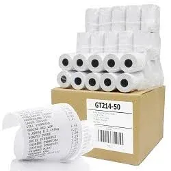 Thermal Paper Receipt Rolls 2-1/4 X 50 50/CS by Gorilla Supply