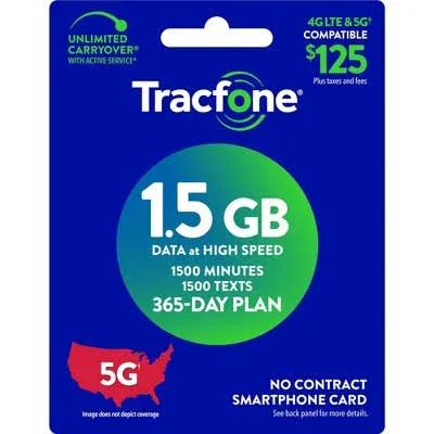 Tracfone Airtime Prepaid Service Card