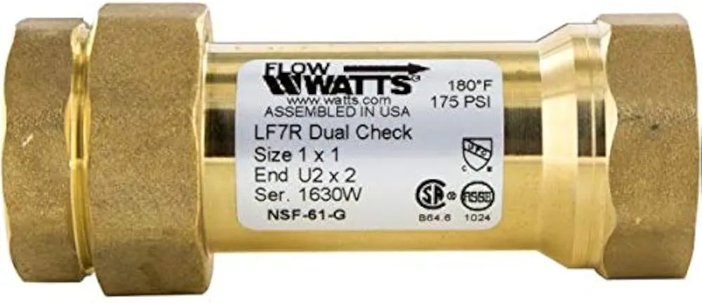 WATTS 1&#034; LF7U2-2 Dual Check Valve (Lead Free)