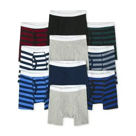 The Children's Place Boys' 10-Pack Cotton Boxer Briefs