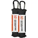 GEAR AID 325 Paracord and Carabiner, 3mm Utility Cord for Camping &amp; Hiking, 50ft