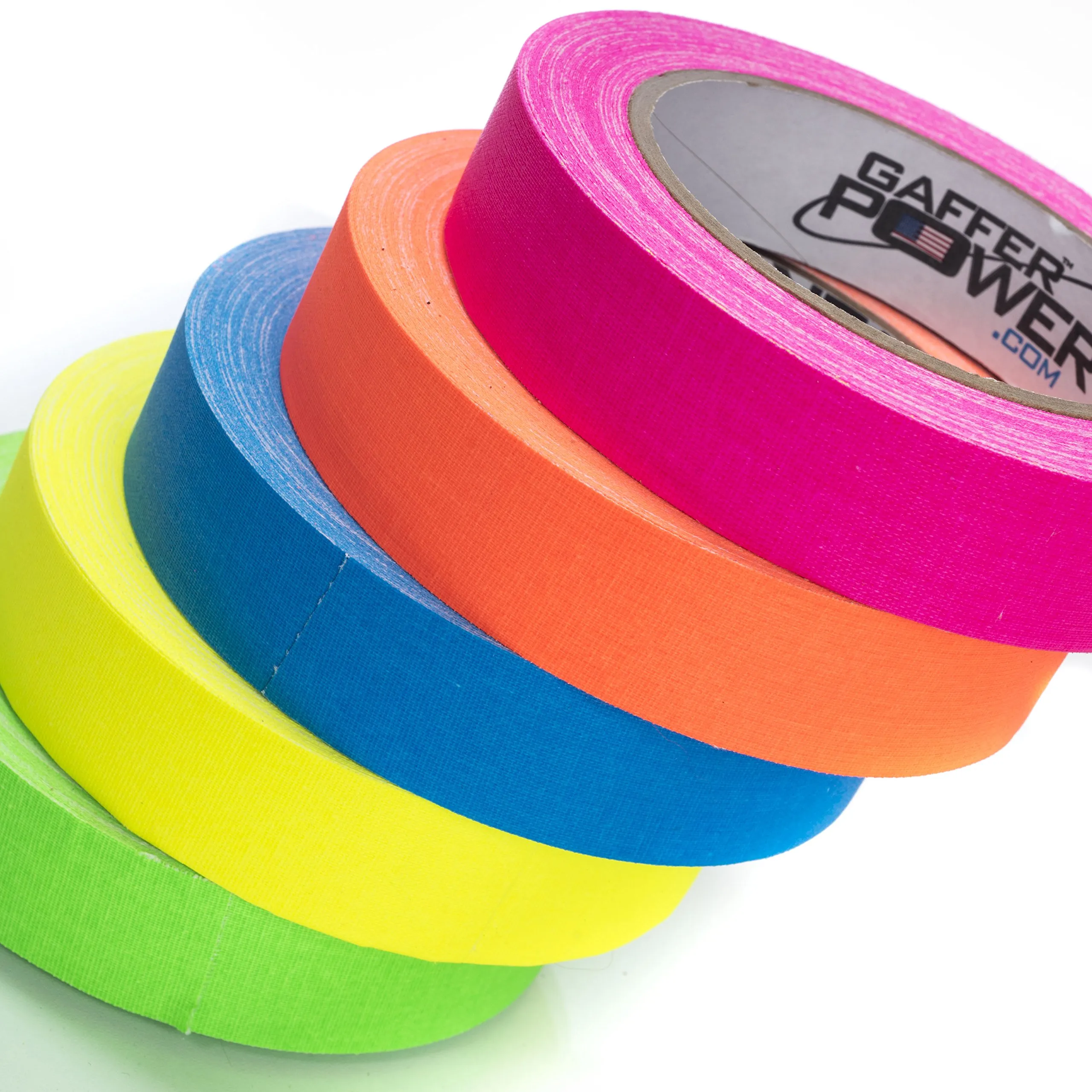 No Residue Gaffer Tape - 5-Pack, Bright Colors, Ideal for Indoor &amp; Outdoor Use