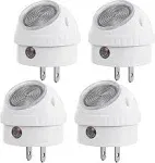 DEWENWILS 4pack Plug in Night Light 360° Rotation LED Nightlights Christmas gift