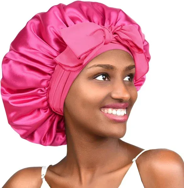 YANIBEST Silk Bonnet for Sleeping Satin Bonnet Hair Bonnets for Black Women ...